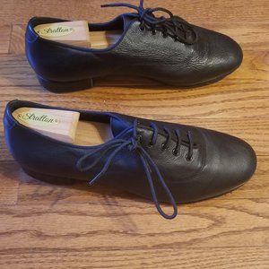Men's Leather Black 1 inch heel dancing shoes s10